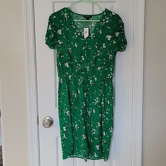 Banana Republic fit and flare puff sleeve dress size S Banana Republic fit and flare puff sleeve dress size S